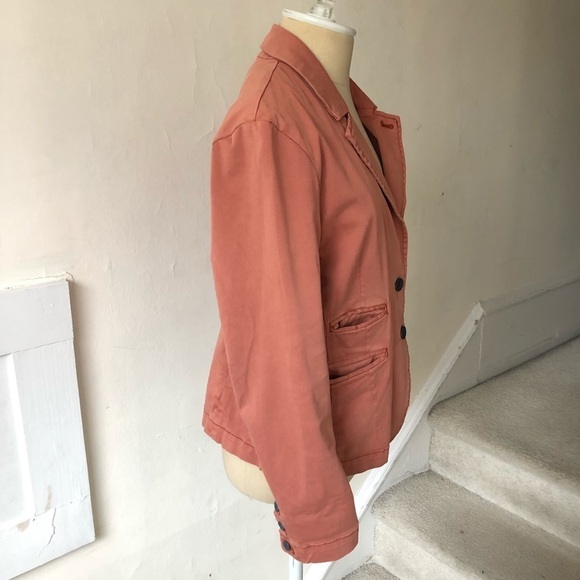 Anthropologie Hei Hei Four Pocket Stretch Cotton Two Button Blazer Jacket EUC M - Picture 4 of 9